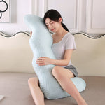 coussin ergonomique bleu clair texture géométrique contemporain mémoire forme dauphin anti apnée rafraîchissant été