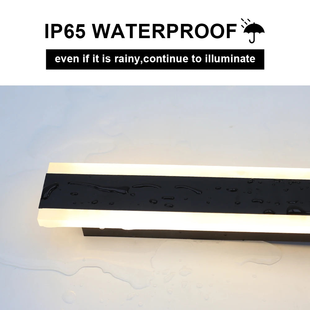 éclairage extérieur moderne applique murale led ip65 étanche noir lumiere jardin villa porte