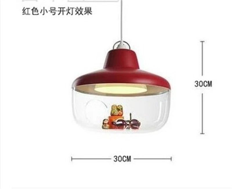 pendants led suspension chambre salon original oiseaux enfants dinosaures abatjour transparent Blanc