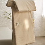 couette été coton 100% rayée beige verte simple nordique 150x200cm 200x230cm lavable