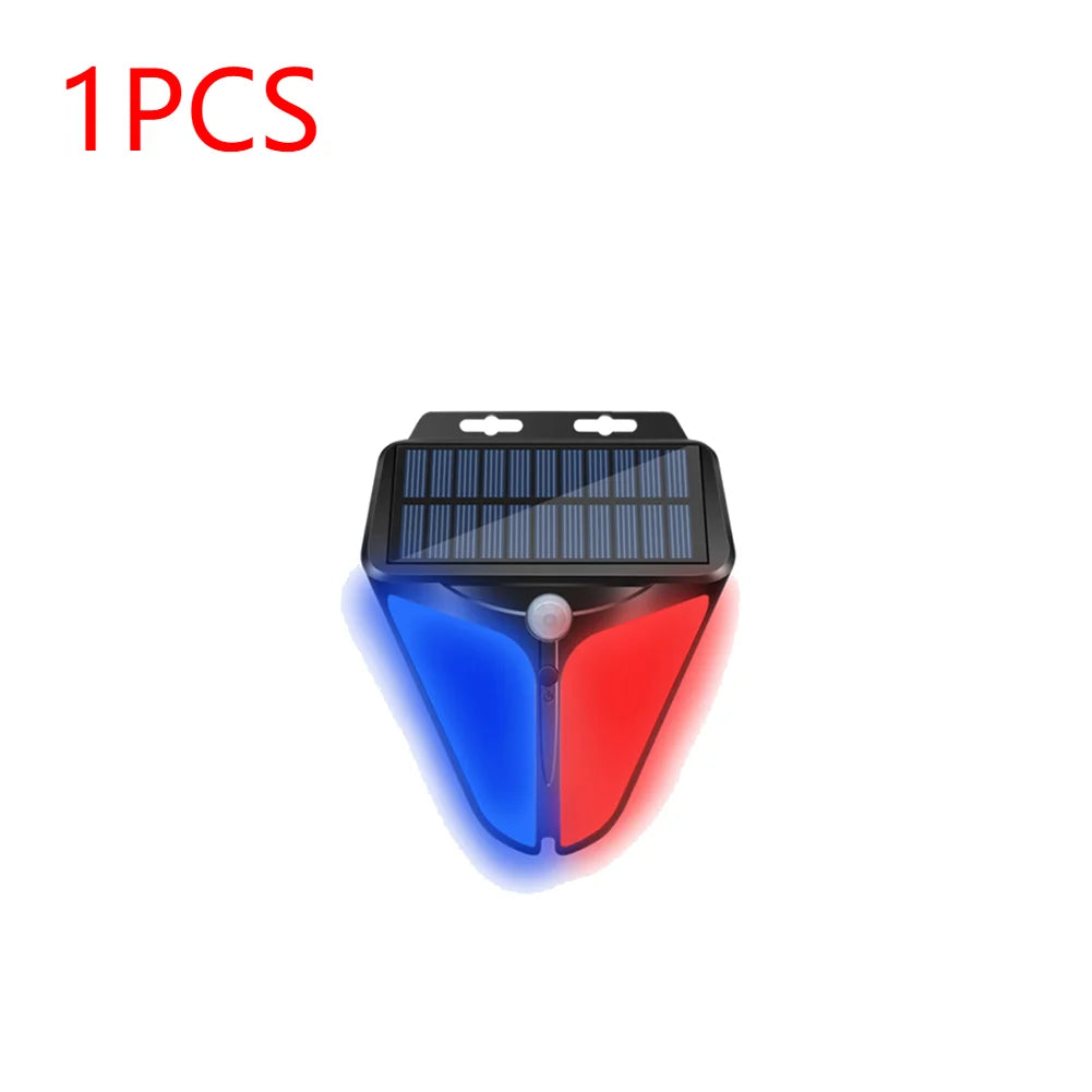 alarme solaire moderne bleu rouge noir ip65 26led détecteur mouvement