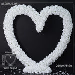 arche decorative coeur roses rouges blanches evenements anniversaires fete mariage deco romantique lettres lumineuses