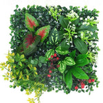 plantes artificielles feuilles vert rouge violet blanc modernes naturelles 25cm 25cm
