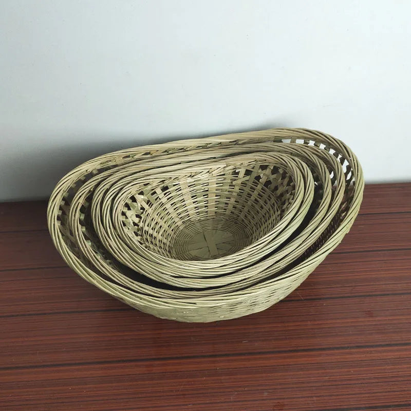 panier osier tressé vert clair traditionnel réutilisable anneau fixation rangementextérieurintérieur