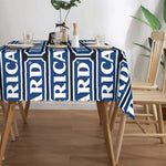 nappe table bleu marine logo ricard moderne imperméable résistance taches 66x183cm