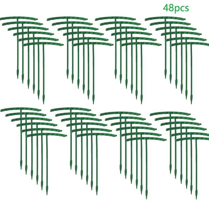 support plante plastique vert foncé moderne 12 pièces tiges fixations jardin fleurs