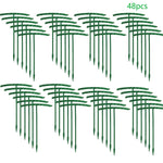 support plante plastique vert foncé moderne 12 pièces tiges fixations jardin fleurs