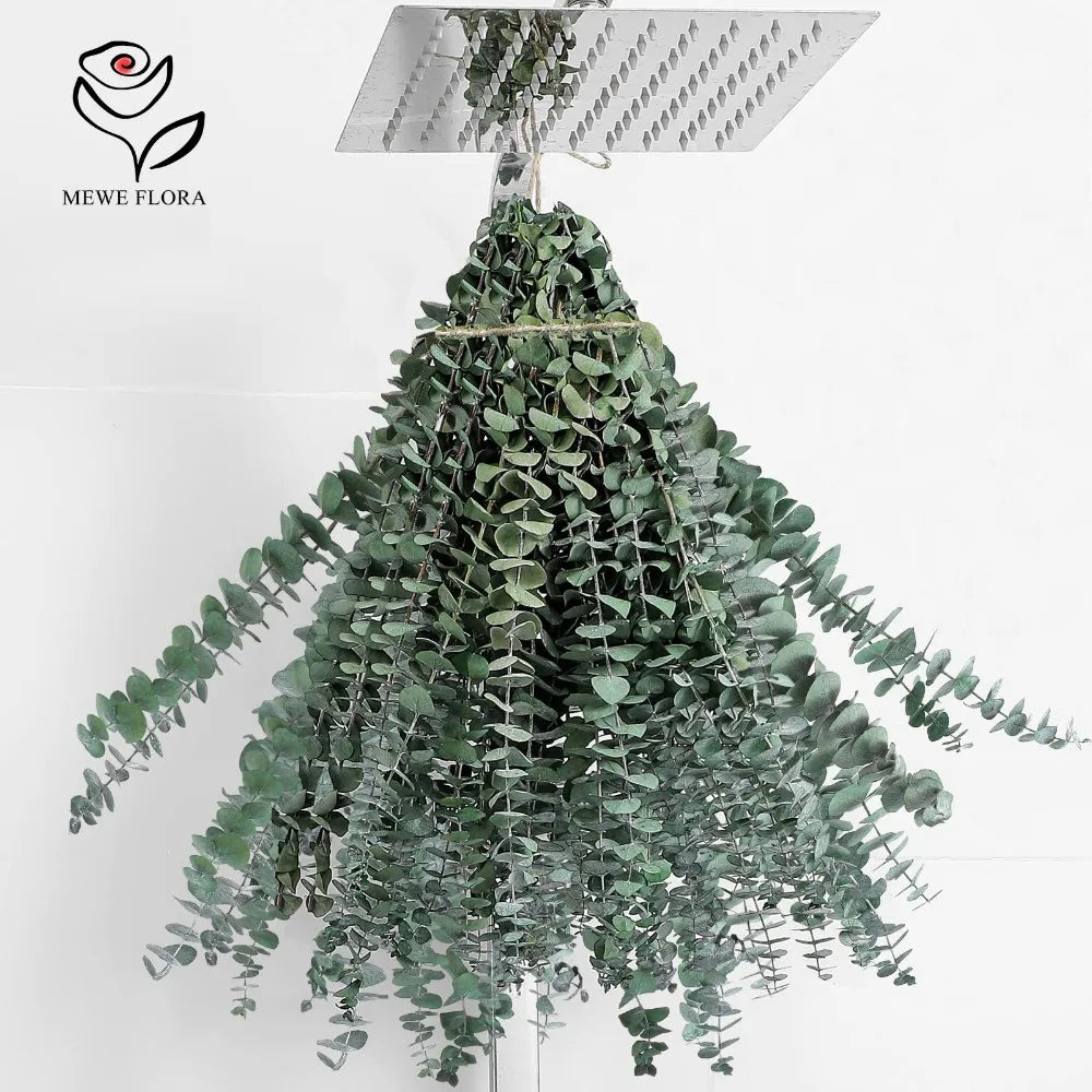 guirlande feuilles artificielles décoration intérieure vase verre bouquet fleurs séchées naturel minimaliste vert foncé