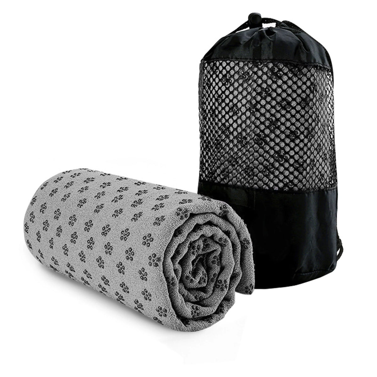 tapis yoga violet imprimé floral absorbant anti dérapant sac rangement moderne