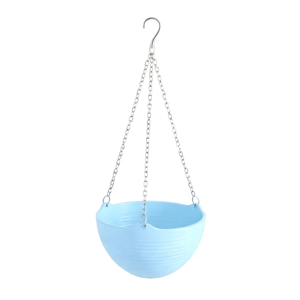 pots fleurs suspendus moderne rayures horizontales blanc vert rose orange jaune bleu beige