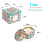 bougie parfumée cire soja boho chic motif mandala couvercle boîte rangement