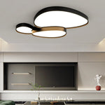 plafonnier led moderne noir blanc doré simple éclairage intérieur chambre salon télécommande lumière froide