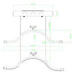 lampe suspension blanc noir lisse moderne minimaliste réglable télécommande câble 3200k 5600k