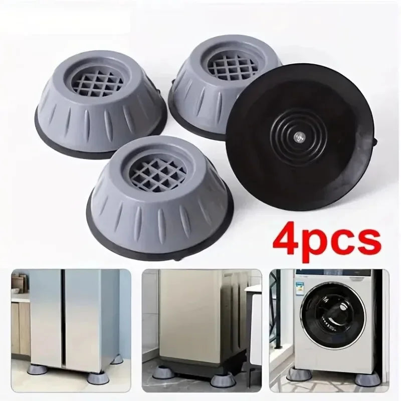 pieds protection machine laver réfrigérateur meubles anti vibration adhésifs gris clair robustes ventilation 5cm