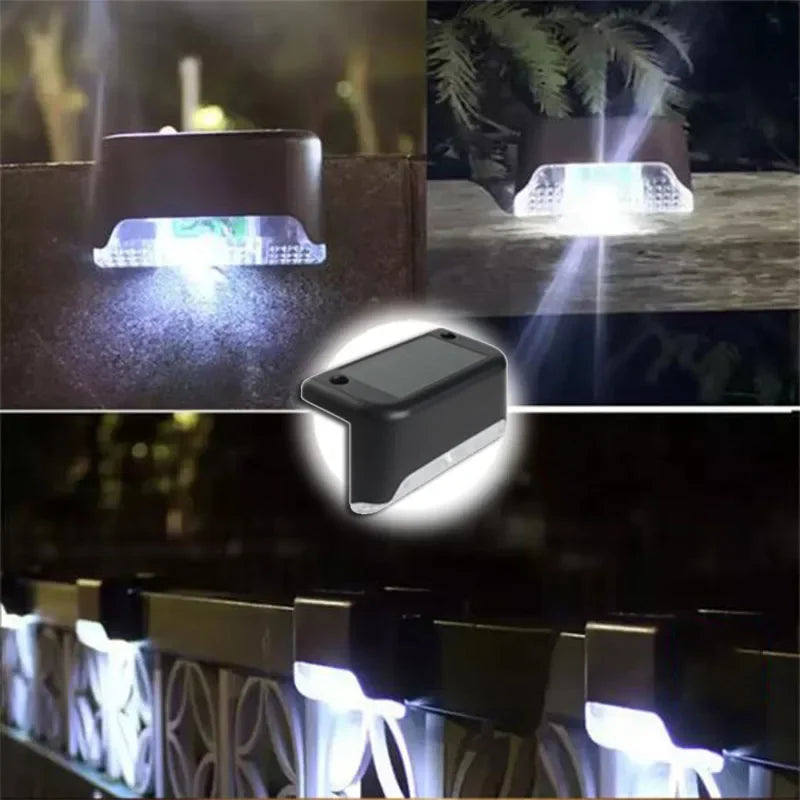 lampe solaire escalier noir marron moderne adhésive led autoinstallation ip65extérieur jardin