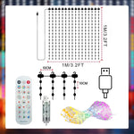rideau lumineux led multicolore waterproof synchronisation musicale diy moderne