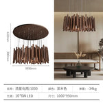 suspension lumineuse bois moderne ligne verticale marron clair finition brillante led scandinave