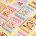 autocollants kawaii ours mignons rose beige blanc diy scrapbooking cartes postales
