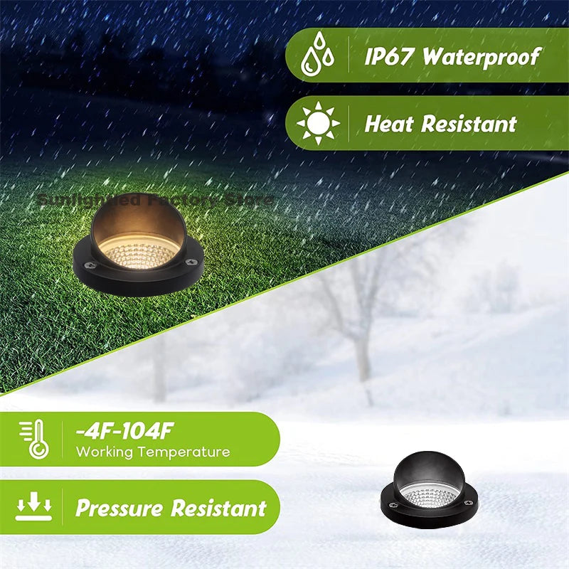 spot led extérieur noir encastré jardin terrasse chemin étanche moderne blanc chaud froid