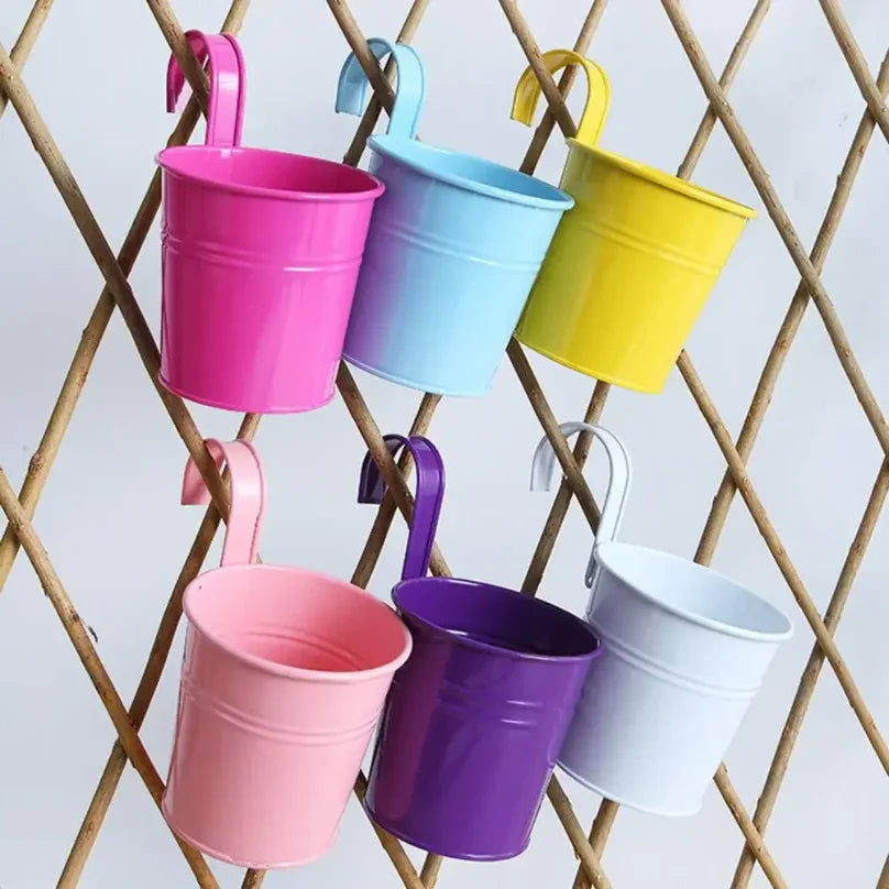 pots suspensibles fleurs couleurs modernes crochets détachables matériaux fer minimalistes
