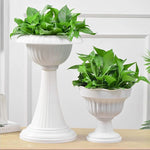 cache pot blanc rayures verticales adhésif décoration intérieure classique ornement maison salon