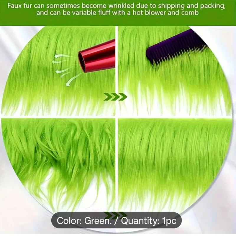 peluche artificielle vert douce moderne élégante tissu peluche fausse fourrure respectueux environnement