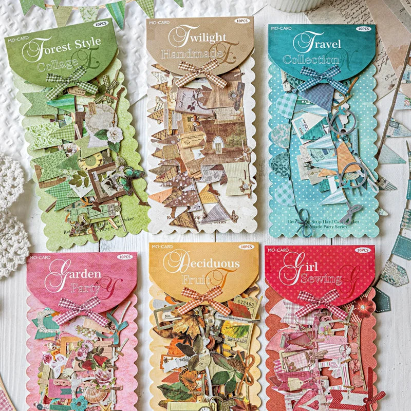 guirlande fanions imprimés floraux géométriques pois clips vert beige rose bleu vintage