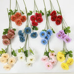 bouquets fleurs artificielles soie blanc orange rose violet jaunes bleues mariage décoration intérieure moderne