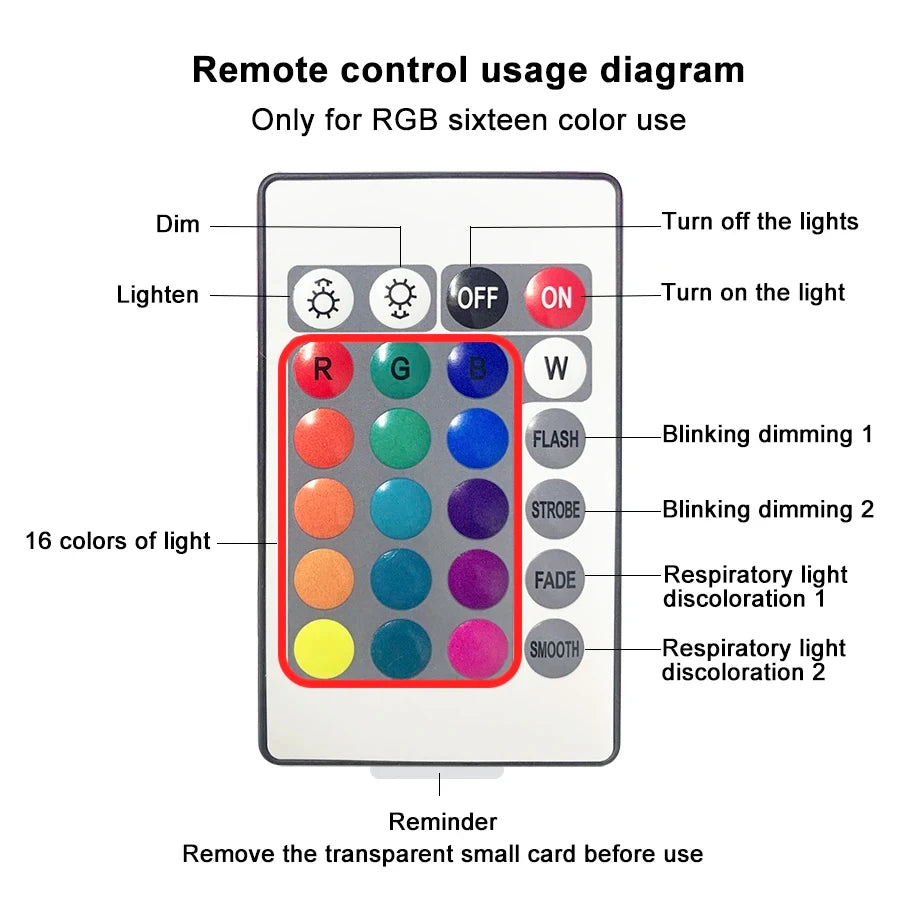 projecteur led blanc 16 couleurs transparent moderne télécommande veilleuse atmosphère ovale certifications cee fcc