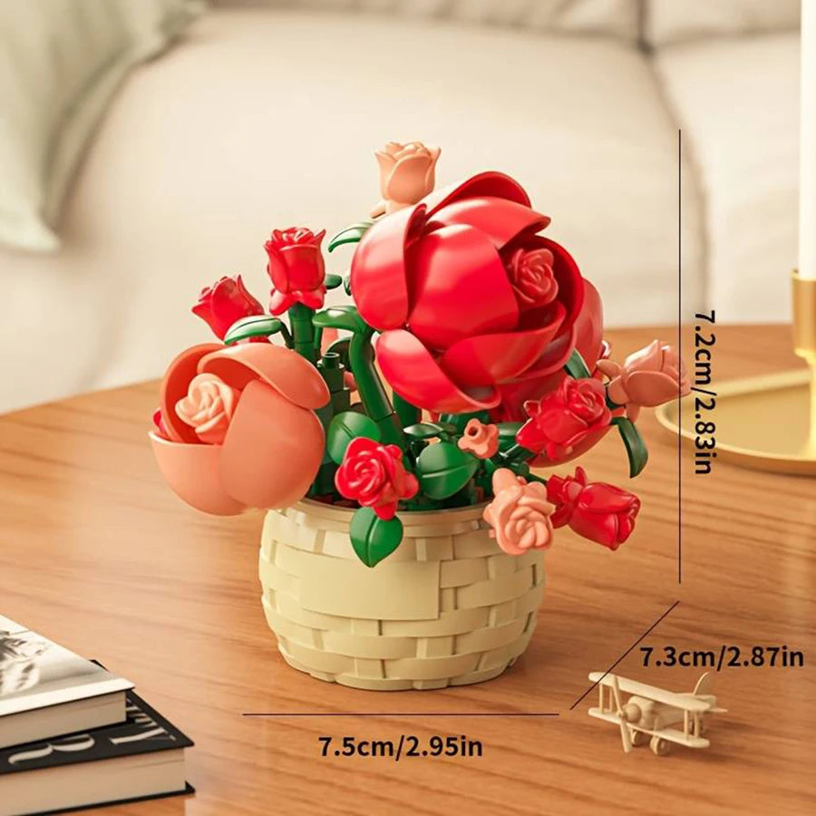 bouquets fleurs artificielles artisanal origami intérieur décoration maison anniversaire mariage vert rose jaune