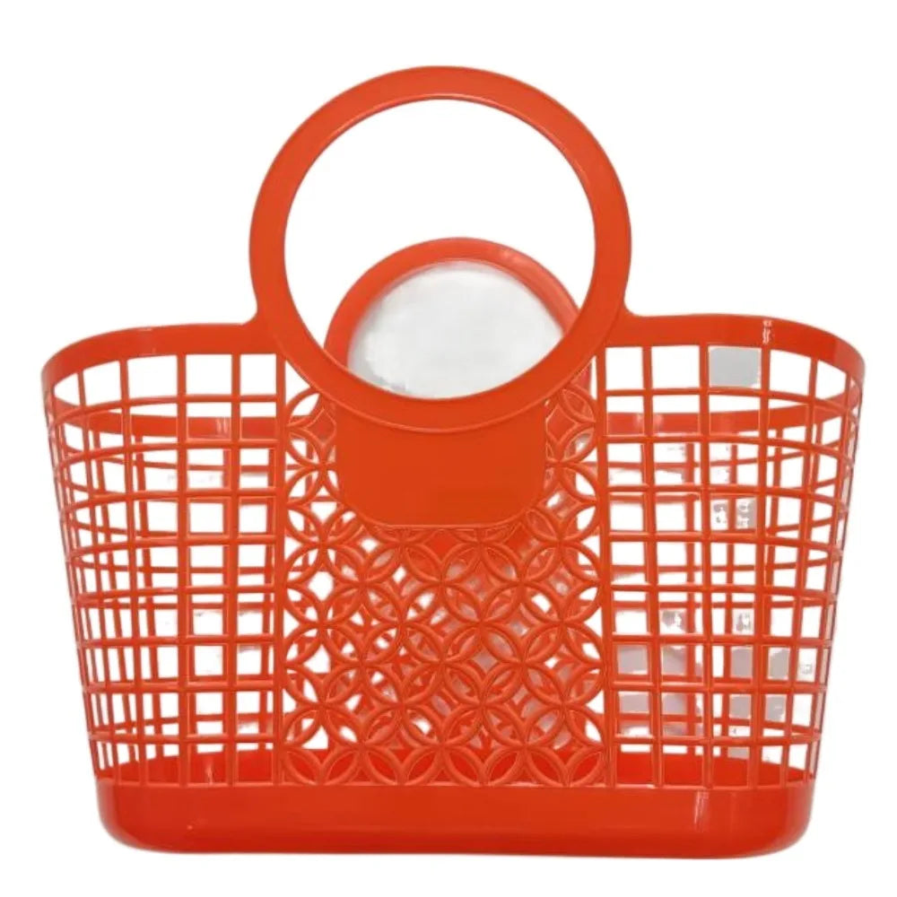 panier bleu vert moderne poignées utilisations multiples empilable plastique rouge jaune grille mailles opacité