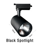 éclairage rail spot lumineux led noir blanc moderne télécommande 16 couleurs acier poli.gca