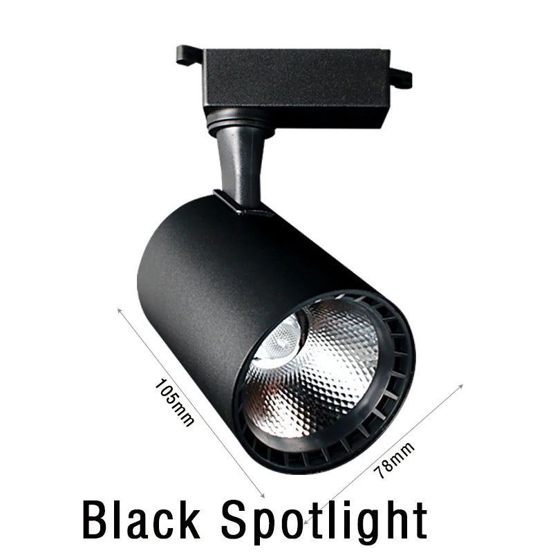 éclairage rail spot lumineux led noir blanc moderne télécommande 16 couleurs acier poli.gca