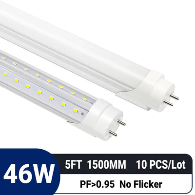 Tube néon LED 150 cm en V blanc