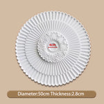 décoratif blanc ornements floraux classique 50cm diamètre 2.8cm épaisseur