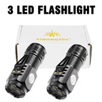 lampe torche rechargeable led verte moderne résistante chocs clip usb