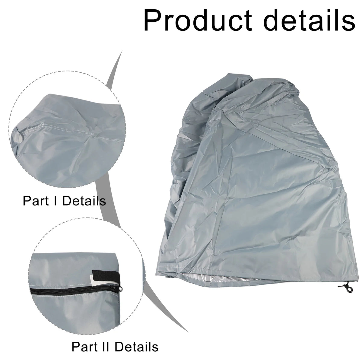 housse protection meuble extérieur gris clair moderne anti uv cordon serrage fermeture glissière grande