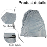 housse protection meuble extérieur gris clair moderne anti uv cordon serrage fermeture glissière grande