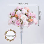 décoration mariage rose violet fleurs artificielles table arrangement floral événement romantique élégant