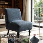 housse fauteuil gris feuilles stylisées polyester classique hand washable
