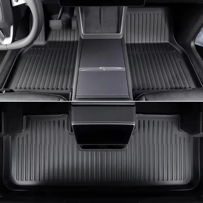 tapis sol voiture noir rayures horizontales moderne clips facile nettoyageintérieur auto protection