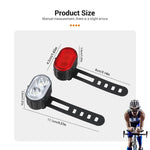 lampe vélo rechargeable usb clip noir rouge moderne étanche sécurité extérieur