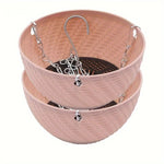 cache pots suspendus moderne rayures diagonales blanc rose vert violet opaques chaînes métalliques balcon