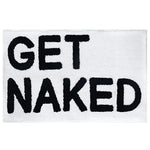 tapis bain moderne microfibre blanc noir lettres dessin animé respectueux environnement 50x80cm