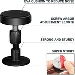support fixation anti vibration réglable métal moderne noir 28 110mm adhésif