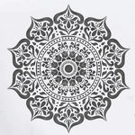 tampon peinture mandala floral géométrique noir beige bricolage scrapbook pochoir décorationOpaque traditionnel