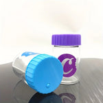 bocal verre transparent moderne couvercle led bleu violet rouge noir