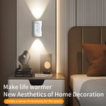 lampe murale led tactile blanc moderne affichage numérique port usb