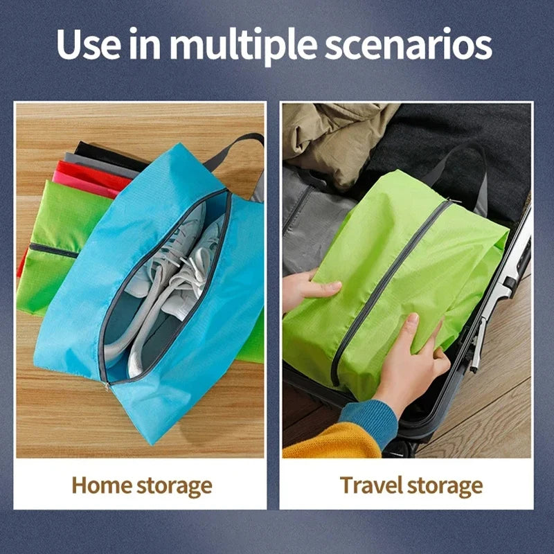 sacs chaussures pliables imperméables multi usages réutilisables modernes portables étanches zippées stockage organisation voyage