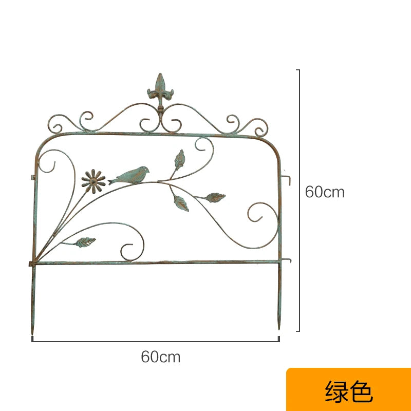 grille jardin art nouveau vert blanc support plante cloison décorativeextérieur facile assembler
